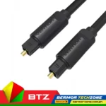 Vention PVC Gold-Plated PMMA Optical Fiber Male Cable Black