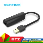 Vention Gold-Plated 10 100Mbps USB-A RJ45 With Ethernet Black