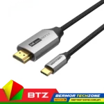 Vention USB-C To HDMI  PVC And Cotton Braided Aluminum Alloy Gold-Plated USB-C Male to HDMI A Male HDMI 2.0 HDCP2.2 Cable Gray