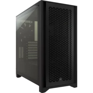 Corsair iCUE 4000D RGB AIRFLOW Mid-Tower Case Black<h3 class="PDP_product-name__VXRT2">iCUE 4000D RGB AIRFLOW Mid-Tower Case, Black - 3x AF120 RGB ELITE Fans - iCUE Lighting Node PRO Controller - High-airflow Design</h3>
<div class="PDP_product-info__2pnEc">
<div class="PDP_pdp-info-wrap__3_rPF">
<div>The CORSAIR 4000D RGB AIRFLOW is a mid-tower ATX case with high-airflow design, three included CORSAIR AF120 RGB ELITE fans providing exceptional cooling for your components.</div>
<div>Radiator Compatibility: 120mm, 140mm, 240mm, 280mm, 360mm
Maximum GPU Length: 360
Maximum CPU Cooler Height: 170
Compatible Liquid Coolers: H55, H60, H75, H80i, H90, H100i, H105, H110i, H115i, H150i</div>
</div>
</div>