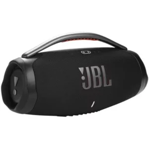 JBL BOOMBOX 3 Portable Bluetooth Speaker - Black | Squad• <a href="https://bermorzone.com.ph/">Transducers</a>: 189 x 114mm Subwoofer, 2 x 80.9 x 80.9mm Midrange, 2 x 20mm Tweeter
• Output power: 1 x 80W RMS-subwoofer + 2 x 40W RMS-midrange + 2 x 10W RMS-tweeter (AC mode), 1 x 60W RMS-subwoofer + 2 x 30W RMS-midrange + 2 x 8W RMS-tweeter (Battery mode)
• Battery charge time: 6.5 hours
• Music play time: up to 24 hours
• Bluetooth® version: 5.3
• Connection Ports: USB-A, Aux-in
• IP67 waterproof
• JBL Partyboost
• Indoor and outdoor sound mode
• Auto-power off
• instantly connect multiple speakers with the JBL Portable app.
• 24 hours of play time

<strong>What’s in the box:</strong>
<ul>
 	<li>1 x JBL Boombox 3</li>
 	<li>AC power cord (AC plug and quantity varies by region)</li>
 	<li>1 x Quick start guide</li>
 	<li>1 x Safety sheet</li>
 	<li>1 x Warranty card</li>
</ul>