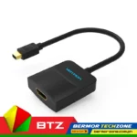 Vention Tinned Copper Gold-Plated 4K@30Hz  Mini Display Port Male To HDMI A Female 0.15M Black