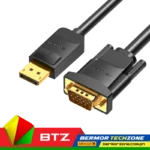 Vention Tinned Copper Gold-Plated 1080P@60Hz Display Port To VGA Cable 1.5M Black