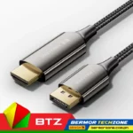 Vention DP Male HDMI Male Cotton Braided Cable Bare Copper 8K@60Hz 4K@120Hz DisplayPort To HDMI Cable 1.8M Black