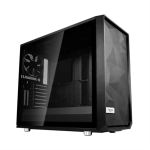Fractal Design Meshify S2 Dark Tint ATX Mid Tower ChassisTrue modularity: high-airflow open layout design. Distinctive design: Stealth inspired angular mesh ventilation with Type-C connector (USB 3. 1 Gen 2). Easy to clean-filters included: front, top, and base Filters with full PSU coverage and convenient front access. Water-cooling Ready: built for Advanced liquid cooling with adjustable reservoir brackets, pre-drilled pump mounts, and an innovative removable top bracket with dedicated fill port. Three dynamic x2 fans pre-installed as dual intakes and rear exhaust for balanced airflow: including nine fan Positions and Nexus+ Smart hub allows motherboard control of up to three PWM devices and six case fans. Concelead cable management and storage support: Full-length ventilated PSU shroud with removable front cover and alternate SSD mounts as well as concealed drive mounts for two SSDs and three HDDs with vibration dampened enclosures.
