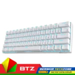 Royal Kludge - RK61 White, Wireless, RGB Brown Switch Mechanical Keyboard