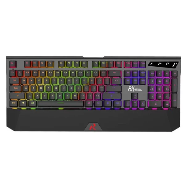 Royal Kludge - RK956, Black, Wired, RGB, Huano - Blue SwitchRGB Backlit: 14 factory default backlight modes; 5 factory default backlight area, 7 custom backlight area. Ergonomic Designed: The steel series mechanical gaming keyboard features a compact ergonomic design and a high quality durable metal-ABS construction with Plate-mounted mechanical keys and switches that stand up even during the most testing marathon gaming sessions like League of Legends, steam, Fortnite, PUGB, Overwatch, Call of Duty and other FPS Games. Anti-Ghosting Gaming keyboard: All 104 mechanical keys are conflict free for ultimate gaming performance. 12 multimedia keyboard keys and a Non-Slip Ergonomic, splash-poor Design. It comes with high-speed corrosion free USB gaming keyboard connector for a reliable connection. Metal-ABS construction: The upper cover of this gaming keyboard is constructed of metal alloy and ABS with plate-mounted mechanical keys and switches that stand up to tough industrial/office/gaming conditions. PC gaming keyboard compatibility: Window 10/8/7/Vista/XP, Mac OS keyboard. Works well with all major Computers Brands and Gaming PCs MSI, Dell, Corsair, Alienware, Razor, Xbox One, Asus and others.