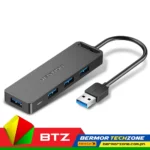 Vention Nickel-Plated 5Gbps USB-C Micro-B HUB USB 3.0 Black