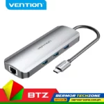 Vention Nickel-Plated Aluminum Alloy PD 100W 5Gbps 10 100 1000Mbps 4K@30Hz 9-In-1 Docking Station Gray