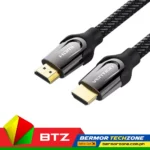 Vention HDMI A Male to HDMI A Male 4K@60Hz/4K@30Hz 1080P@60Hz Copper and Silver-Plated Copper Jacket PVC and Nylon Braided 4K HDMI Cable Black
