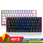 Royal Kludge R61 Backlit Ultra-Compact RGB Wired 60% Mechanical Gaming Keyboard Red | Blue | Brown Switch | Black | White