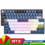 Royal Kludge RK61 Plus | Tri Mode RGB 61 Keys Hot Swappable Mechanical Keyboard Black | White