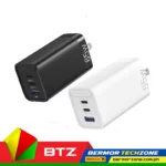 Vention 3-port USB GAN Charger | 65W | White | Black
