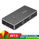 Vention DBEB0 | 2 in 1 Out VGA KVM Switch | Black