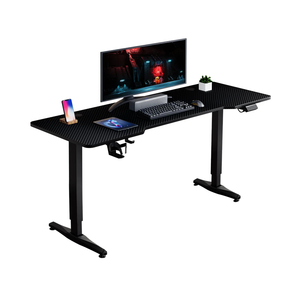 1stPlayer MOTO-E 1460 Motorized Gaming Desk W/ Cup & Headset Hook - Image 3