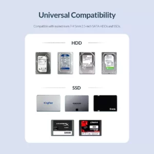 Orico  2.5 inch Clear USB 3.0 Hard Drive Enclosure 2139U3-CR-BP (Copy)