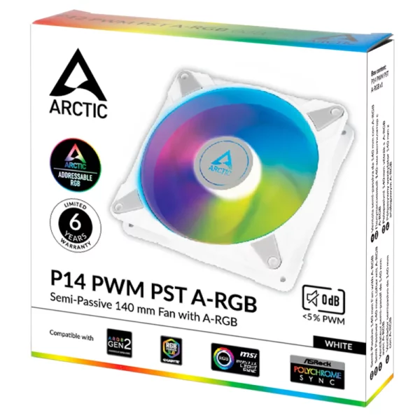 ARCTIC P12 PWM PST A-RGB Semi-Passive 120 mm Case Fan with Digital A-RGB (Copy)
