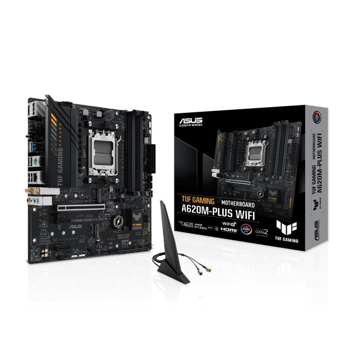 Asus TUF Gaming A620M-PLUS WIFI AM5 Micro ATX DDR5 AMD Motherboard