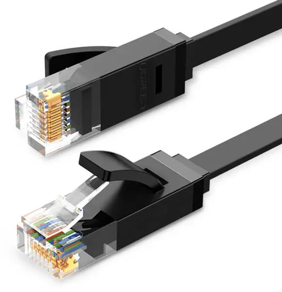 Ugreen NW102 Cat6 UTP FLat Ethernet Black Cable Conductor: 26AWG Copper Clad Aluminum Connector Type: RJ45 Connection Method: 568B Ethernet Speed: 1000Mbps Channel Bandwidth: 250MHz Stranding Method: 8-core twisted pair Package: Al-foil bag, package for ≤15M