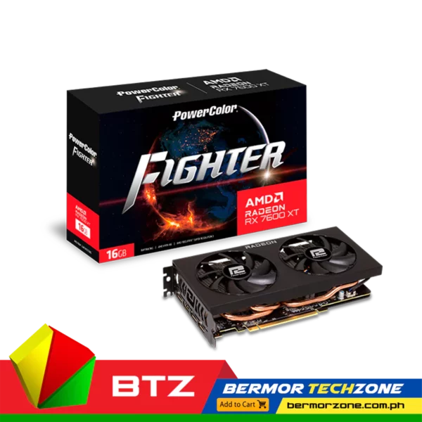 Powercolor Fighter AMD Radeon RX 7600 XT 16GB GDDR6 Graphics Card