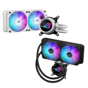 Asus ROG Strix LC III 240 ARGB LCD AIO Liquid Cooling System Black | White<ul>
 	<li>Seventh Gen Asetek pump delivers exceptional cooling and minimal noise with an operating range starting at 840 rpm.</li>
 	<li>Dual ROG-designed radiator fans provide optimized airflow and static pressure.</li>
 	<li>ARGB lighting on the NCVM-coated pump cover and the radiator fans conveys a sleek, modern design.</li>
 	<li>Aesthetic perfectly complements <a href="https://bermorzone.com.ph/product-category/cooling-systems/aio-liquid-cooling-system/">ROG</a> motherboards from center stage.</li>
 	<li>Reinforced, sleeved tubing offers increased durability.</li>
</ul>