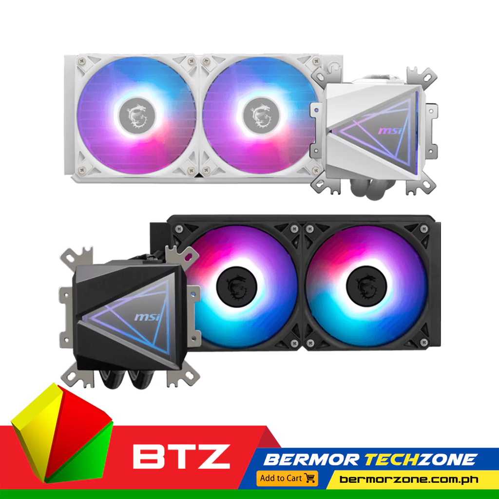 MSI MAG CORELIQUID I240 240 mm AIO Liquid Cooling System - Black | White
Dual-sided Infinite Mirror: Showcases MSI's product features from multiple angles, highlighting its craftsmanship and uniqueness.
Fan Cable Management Cover: Covers pre-installed fan cables, enhancing aesthetics and creating a cleaner gaming setup.
LDB Bearing: Balances lifespan and noise, is dust-proof, and adapts to various environments for stable fan operation.
Integrated INTEL and AMD Installation Bracket: Environmentally friendly, avoids resource wastage, and ensures easy hardware upgrades for gamers.
Easy installation