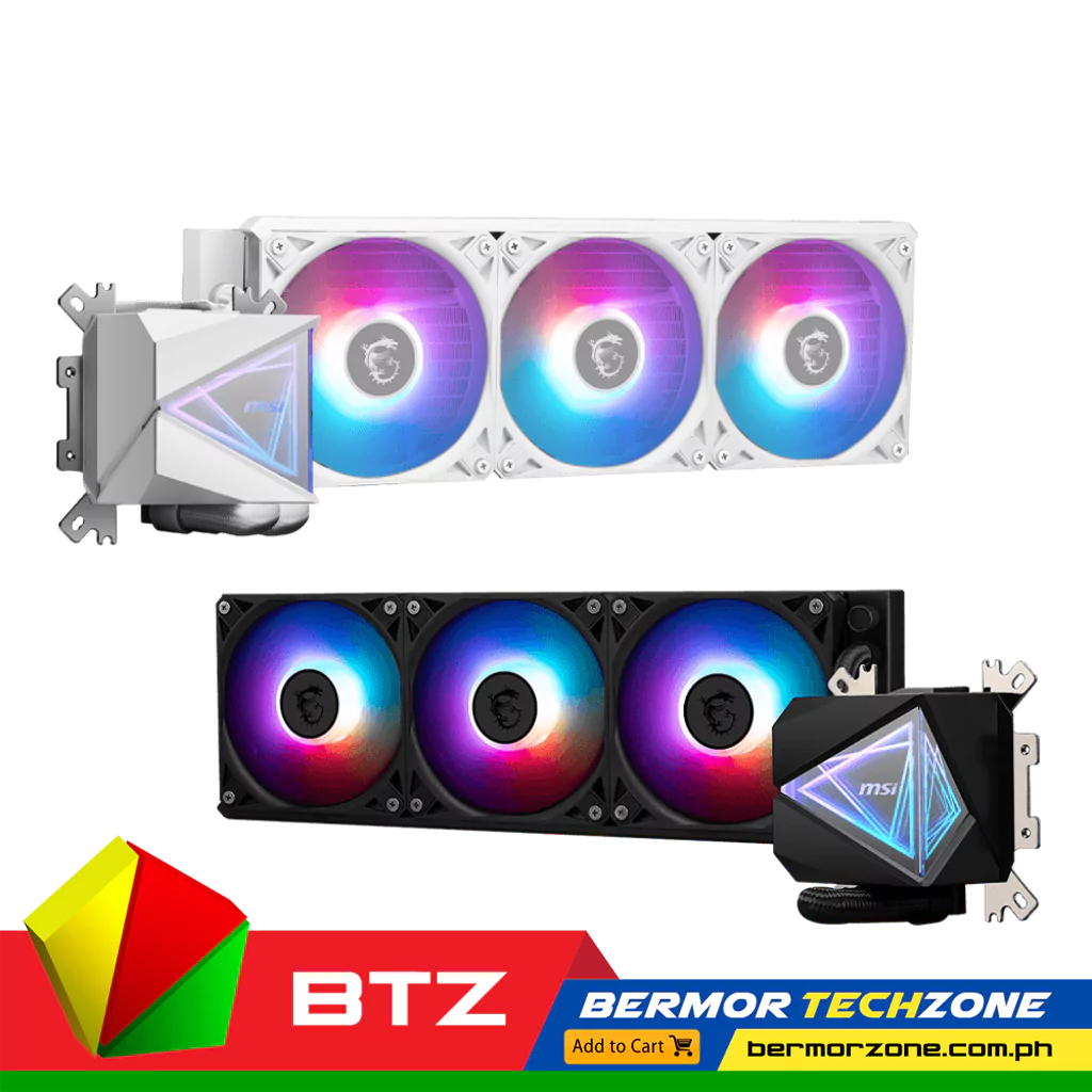 MSI MAG CORELIQUID I240 240 mm AIO Liquid Cooling System - Black | White (Copy)
Dual-sided Infinite Mirror: Showcases MSI's product features from multiple angles, highlighting its craftsmanship and uniqueness.
Fan Cable Management Cover: Covers pre-installed fan cables, enhancing aesthetics and creating a cleaner gaming setup.
LDB Bearing: Balances lifespan and noise, is dust-proof, and adapts to various environments for stable fan operation.
Integrated INTEL and AMD Installation Bracket: Environmentally friendly, avoids resource wastage, and ensures easy hardware upgrades for gamers.
Easy installation