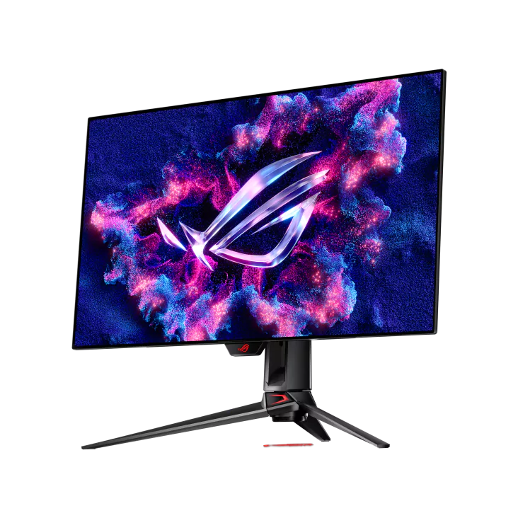 ASUS ROG Swift OLED PG32UCDP 34" 3840 x 2160 WOLED DUAL MODE (4K 240Hz or FHD 480Hz) 0.03 ms GTG G-SYNC Gaming MonitorROG Swift OLED PG32UCDP gaming monitor ― 32-inch (31.5 inch viewable) WOLED panel, dual mode (4K 240Hz or FHD 480Hz), 0.03 ms (GTG), G-SYNC® compatibility, custom heatsink, ASUS OLED Care, AI Assistant, VESA DisplayHDR™ 400 True Black, uniform brightness, 99% DCI-P3, true 10-bit color, Type-C® (90 W PD), and DisplayWidget Center
32-inch 4K (3840 x 2160) WOLED gaming monitor with versatile dual mode (4K @ 240 Hz or FHD @ 480 Hz)
ROG-exclusive OLED Anti-flicker technology helps reduce the flicker during refresh-rate fluctuations
New AI Assistant provides dynamic AI Crosshair, AI Shadow Boost, AI Sniper, AI Visual, and MOBA Map Helper functions for improved gaming experiences
Highly efficient custom heatsink, advanced airflow design, and ASUS OLED Care functions to reduce the risk of burn-in
Optional uniform brightness setting ensures consistent luminance levels
DisplayWidget Center allows users to easily access OLED Care functions and adjust monitor settings using a mouse
Extensive connectivity options include DisplayPort™ 1.4 (DSC), HDMI® 2.1, and USB-C® with 90 W Power Delivery