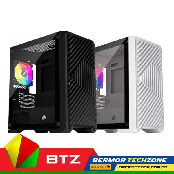 1stPlayer Trilobite T5 Mid-Tower mATX with Tempered Glass Gaming PC Case
 	Support installation of up to 8 fans
 	Support CPU cooler height up to 165 mm
 	Support GPU length up to 330 mm
 	Support a 240 mm radiator at the top
 	Support up to 3 drive bays: 2 x 3.5" HDD + 1 x 2.5" SSD
 	Motherboard: M-ATX