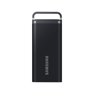 Samsung Portable SSD T5 EVO USB 3.2 Portable Storage<ul class="dot-list" role="list">
 	<li class="dot-list__item" role="listitem"><span class="usp-text">Up to 3.8x faster transfer speed than eHDD(460MB/s)</span></li>
 	<li class="dot-list__item" role="listitem"><span class="usp-text">Offers up to 8TB capacity with hook design for easy carry</span></li>
 	<li class="dot-list__item" role="listitem"><span class="usp-text">Up to 2-meter drop-resistance with rubber skin for anti-scratch and slip</span></li>
 	<li class="spec-highlight__item" role="listitem">
<div class="spec-highlight__inner"><strong class="spec-highlight__title">Interface </strong><span class="spec-highlight__value">USB 3.2 Gen 1 (5 Gbps)</span></div></li>
 	<li class="spec-highlight__item" role="listitem">
<div class="spec-highlight__inner"><strong class="spec-highlight__title">Sequential Read </strong><span class="spec-highlight__value">Up to 460 MB/s</span></div></li>
 	<li class="spec-highlight__item" role="listitem">
<div class="spec-highlight__inner"><strong class="spec-highlight__title">Sequential Write </strong><span class="spec-highlight__value">Up to 460 MB/s</span></div></li>
</ul>