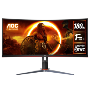 AOC C32G2E 31.5" 165Hz VA 1920 x 1080 FREE Sync 1440P Curved Gaming Monitor (Copy)C32G2E is the gaming monitor of your choice. At 165Hz refresh rate and 1ms response time, the curved gaming display eliminates screen blur and transmits ultra-smooth imagery. AMD’s FreeSync Premium Technology ensures that the refresh rate is constantly synced with your processor which offers intense stutter-free on-screen action. The curved 1500R, VA Panel is equipped with HDR mode and delivers superior consistency with wide viewing angles, giving you everything you need to be on top of the game.
<ul>
 	<li>FreeSync Premium</li>
 	<li>1ms</li>
 	<li>165Hz</li>
 	<li>Curved</li>
 	<li>VA</li>
 	<li>HDR Mode</li>
</ul>