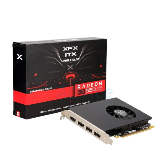 Low Profile Video Card Rx 550 4gb Gddr5 128bit XFX RX 550 ITX 4GB