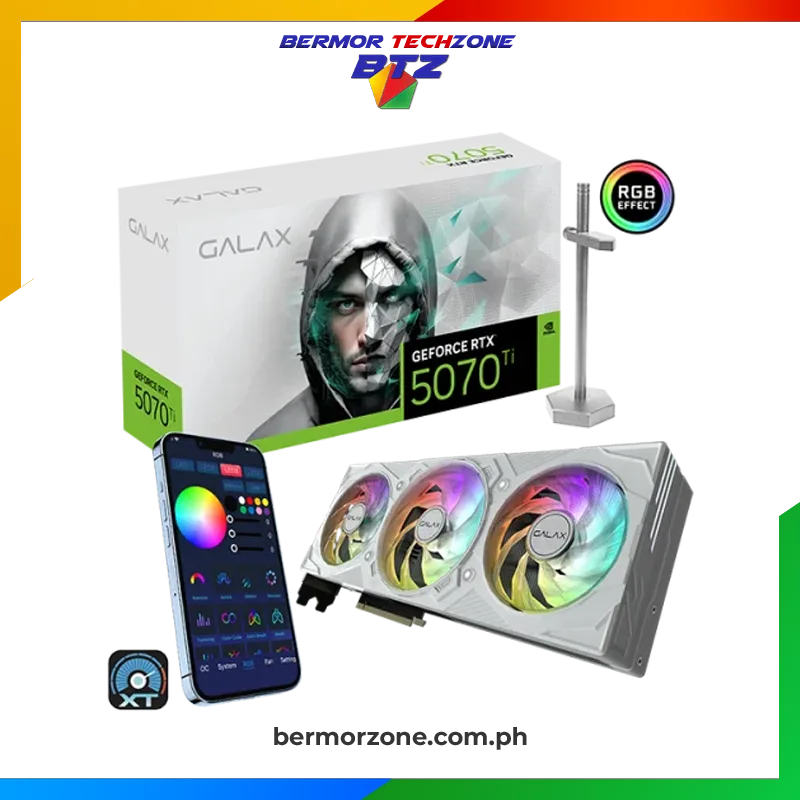 GALAX GeForce RTX 5070 Ti EX Gamer 1-Click OC 16GB GDDR7 256-bit DLSS4 Graphics Card
Powered by the NVIDIA Blackwell Architecture and DLSS 4
Dedicated Tensor Cores
Dedicated RT Cores
Microsoft DirectX® 12 Ultimate
GDDR7 Graphics Memory
NVIDIA DLSS 4
NVIDIA® App
NVIDIA G-SYNC®
NVIDIA GPU Boost™
Game Ready and NVIDIA Studio Drivers
DisplayPort 2.1b, HDMI 2.1b