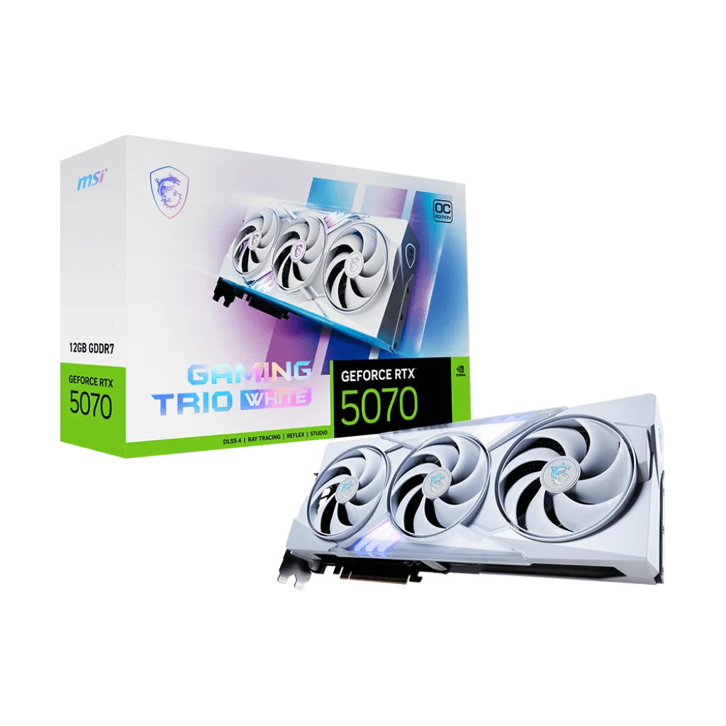 MSI GeForce RTX 5070 12G GAMING TRIO OC GDDR7 Graphics Card - Black | White - Image 7