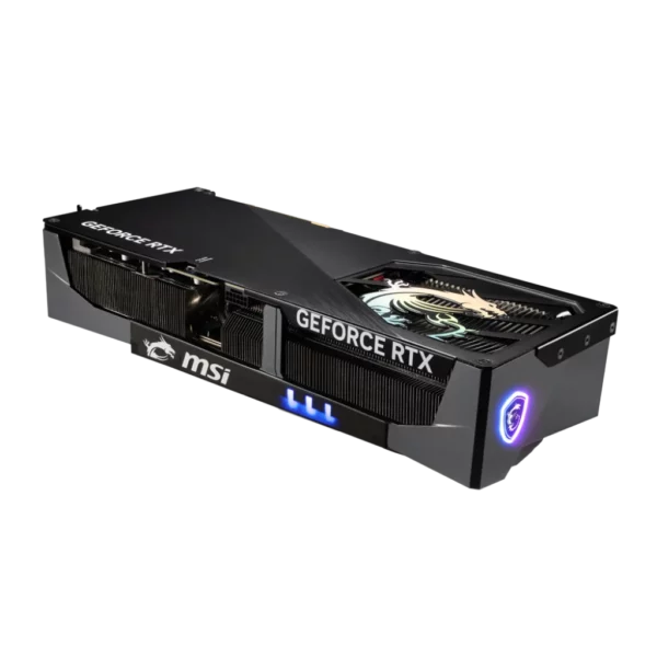 MSI GeForce RTX 5090 32G GAMING TRIO OC GDDR7 Graphics CardWITH DLSS 4

 	Powered by NVIDIA DLSS 4
 	Core Clock: TBD
 	TRI FROZR 4 Thermal Design: Upgraded fans, airflow control, and thermal design deliver superior cooling and quieter operation.
 	STORMFORCE Fan: Seven fan blades, claw texturing, and a circular arc are designed for optimal airflow with minimal noise.
 	Nickel-plated Copper Baseplate: Heat from the GPU and memory is swiftly captured by a nickel-plated copper baseplate and transferred.
 	Core Pipes feature a square design to maximize contact with the GPU baseplate for optimal thermal management.
 	Metal Backplate:  A reinforcing metal backplate with airflow vents and thermal pads enhances cooling.
 	Wave Curved 4.0: Precision-engineered wave edges with a high-low fin design enhance airflow and reduce turbulence.
 	Air Antegrade Fin 2.0: The fins feature a V-shaped cutout and a high-low design at the airflow passthrough to optimize flow efficiency.
 	Dual BIOS gives you the choice to prioritize for full performance in GAMING mode or low noise in SILENT mode.
 	MSI Center software gives you the choice to prioritize full performance in GAMING mode or low noise in SILENT mode.
 	Afterburner software takes full control with the most recognized and widely used graphics card overclocking software in the world.