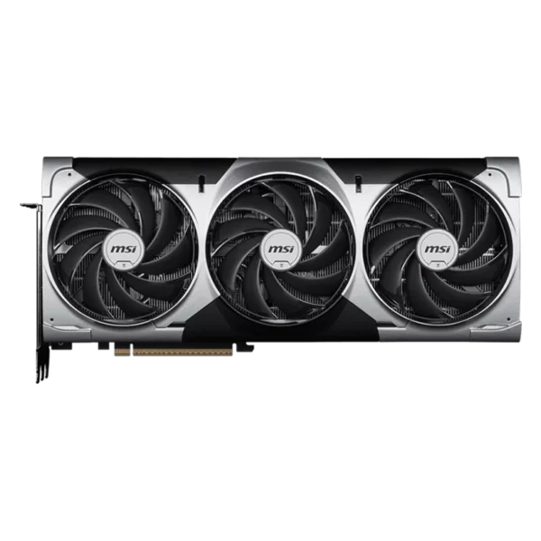 MSI GeForce RTX 5090 32GB VENTUS 3X OC GDDR7 Graphics CardWITH DLSS 4

 	Core Clock: TBD
 	TORX Fan 5.0: Fan blades linked by ring arcs work to stabilize and maintain high-pressure airflow.
 	Nickel-plated Copper Baseplate: Heat from the GPU and memory is swiftly captured by a nickel-plated copper baseplate and transferred.
 	Core Pipes feature a square design to maximize contact with the GPU baseplate for optimal thermal management.
 	Metal Backplate: A reinforcing metal backplate with airflow vents and thermal pads enhances cooling.
 	MSI Center software gives you the choice to prioritize full performance in GAMING mode or low noise in SILENT mode.
 	Afterburner software takes full control with the most recognized and widely used graphics card overclocking software in the world.