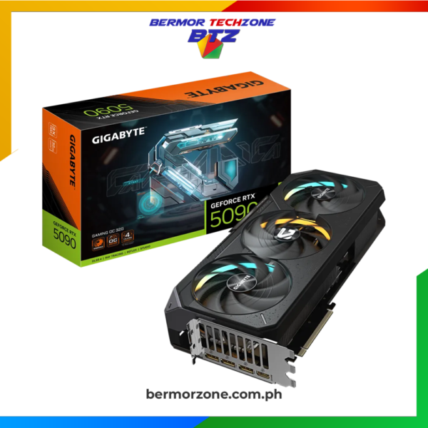 Gigabyte GeForce RTX 5090 GAMING OC 32G 32GB GDDR7 Graphics Card
 	 Powered by GeForce RTX™ 5090
 	 Integrated with 32GB GDDR7 512bit memory interface
 	 WINDFORCE cooling system

 	 Hawk fan
 	 Server-grade Thermal conductive gel


 	 RGB Halo
 	 Dual BIOS (Performance / Silent)
 	 Reinforced structure
 	 Versatile VGA holder
 	 4 years warranty (Online registration required)