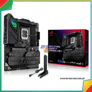 ASUS ROG STRIX B860-A GAMING WIFI LGA 1851 ATX Motherboard (Copy)<ul>
 	<li><strong>CPU Support</strong>:
<ul>
 	<li>Intel® Core™ Ultra Processors (Series 2)</li>
 	<li>Intel® Turbo Boost Technology 2.0 and Intel® Turbo Boost Max Technology 3.0</li>
 	<li>Intel® B860 Chipset</li>
</ul>
</li>
 	<li><strong>Memory</strong>:
<ul>
 	<li>4 x DIMM slots, max. 256GB DDR5</li>
 	<li><a href="https://bermorzone.com.ph/">Supports</a> up to 8600+MT/s (OC), Non-ECC Un-buffered, Clocked Unbuffered DIMM (CUDIMM)</li>
 	<li>Dual channel memory architecture</li>
 	<li>Intel® Extreme Memory Profile (XMP) & ASUS Enhanced Memory Profile III (AEMPIII)</li>
</ul>
</li>
 	<li><strong>Graphics</strong>:
<ul>
 	<li>1 x DisplayPort (max. 8K@30Hz)</li>
 	<li>1 x HDMI™ (max. 4K@60Hz)</li>
 	<li>1 x USB4® (20Gbps) port for USB Type-C® display output (max. 4K@60Hz, bandwidth up to 23.8Gbps)</li>
</ul>
</li>
 	<li><strong>Expansion Slots</strong>:
<ul>
 	<li>1 x PCIe 5.0 x16 slot (Intel® Core™ Ultra Processors)</li>
 	<li>1 x PCIe 4.0 x16 slot (supports x4 mode, Intel® B860 Chipset)</li>
 	<li>M.2_4 slot shares bandwidth with PCIEX16(G4) slot. When PCIEX16(G4) is active, M.2_4 is disabled.</li>
</ul>
</li>
</ul>