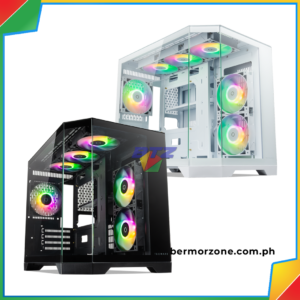 Tecware VX TRINITY M Triple Tempered Glass MATX Case with 6 ARGB Fans<ul>
 	<li><strong>I/O Ports:</strong>
<ul>
 	<li>1 x Super Speed USB 3.0</li>
 	<li>1 x USB 2.0</li>
 	<li>1 x HD Audio</li>
</ul>
</li>
 	<li><strong>Drive Bays:</strong>
<ul>
 	<li>2 x 3.5” HDD</li>
 	<li>3 x 2.5” SSD</li>
</ul>
</li>
 	<li><strong>Expansion Slots:</strong>
<ul>
 	<li>4 PCI Slots</li>
</ul>
</li>
 	<li><strong>Fan Support:</strong>
<ul>
 	<li><strong>Rear:</strong> 1 x 120mm (included)</li>
 	<li><strong>Top:</strong> 3 x 120mm (included)</li>
 	<li><strong>Side:</strong> 2 x 120mm (included)</li>
 	<li><strong>Bottom:</strong> 3 x 120mm (optional)</li>
</ul>
</li>
 	<li><strong>Radiator Clearance:</strong>
<ul>
 	<li><strong>Side:</strong> Up to 240mm</li>
 	<li><strong>Top:</strong> Up to 360mm</li>
</ul>
</li>
 	<li><strong>Clearances:</strong>
<ul>
 	<li>Max GPU Length: 400mm</li>
 	<li>Max CPU Cooler Height: 157mm</li>
 	<li>Max PSU Length: 200mm</li>
</ul>
</li>
 	<li><strong>Motherboard Support: </strong>mATX</li>
 	<li><strong>Dimensions:</strong>L418 x W280 x H375 mm</li>
 	<li><strong>Other Features: </strong>Top & Bottom Dust Filters</li>
</ul>