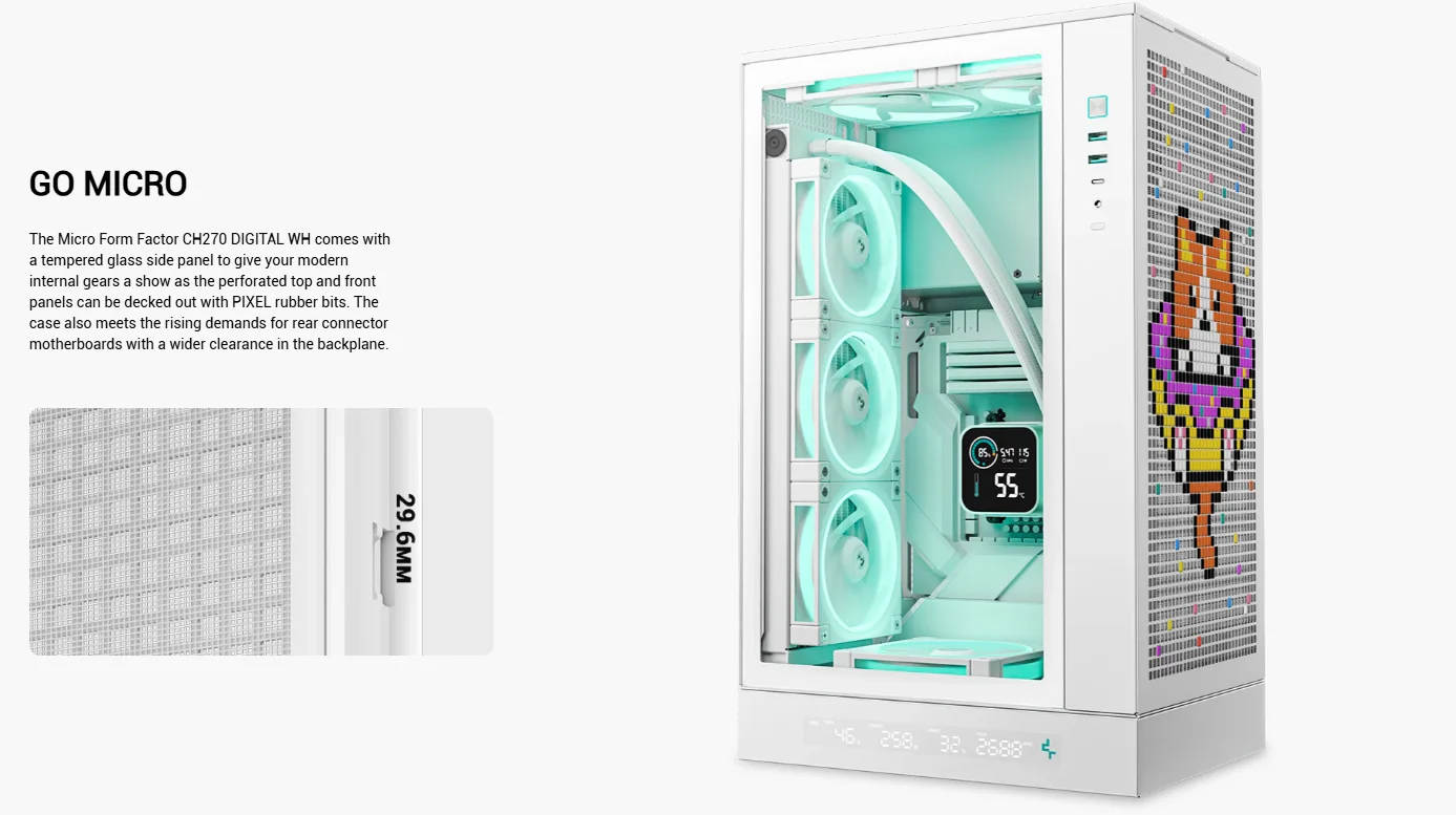 deepcool CH270 DIGITAL WH MicroATXケース CH270 DIGITAL - DeepCool