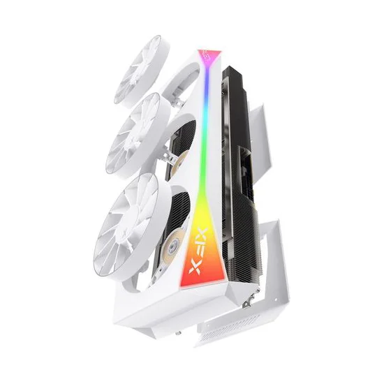 XFX Mercury AMD Radeon RX 9070XT 16GB OC Magnetic Air Edition with RGB Graphics Card (Copy)
Bus Type: PCI-E 5.0
Base Clock: Up to 1870 MHz
Game Clock: Up to 2570 MHz*
Boost Clock: Up to 3100 MHz**
Stream Processors: 4096
Compute Units: 64
Memory Bus: 256-bit
Memory Clock: 20 Gbps
Memory Size: 16GB GDDR6
Memory Bandwidth: Up to 640 GB/s
Card Profile: 3.5 Slot
Cooling Solution: 3-Fan Magnetic Air
Card Dimensions: 36 x 15.5 x 7.2 cm