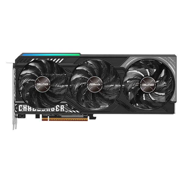 ASRock Radeon RX 9070 Steel Legend 16GB OC Graphics Card (Copy)
Clock: GPU / Memory
Boost Clock*: Up to 2700 MHz / 20 Gbps
Game Clock**: 2210 MHz / 20 Gbps
Key Specification
AMD Radeon™ RX 9070 GPU
16GB GDDR6 on 256-Bit Memory Bus
AMD RDNA™ 4 Architecture
56 Compute Units (3rd Gen RT + 2nd Gen AI Accelerators)
Microsoft® DirectX® 12 Ultimate
PCI® Express 5.0 Support
2x 8-pin Power Connectors
3x DisplayPort™ 2.1a, 1x HDMI™ 2.1b
Key Features
Polychrome SYNC
Triple Fan Design
Stylish Metal Backplate
Striped Ring Fan
Reinforced Metal Frame
Air Deflecting Fin
Ultra-fit Heatpipe
Super Alloy Graphics Card
Dimensions: 298 x 131 x 58 mm, 2.9-slot
