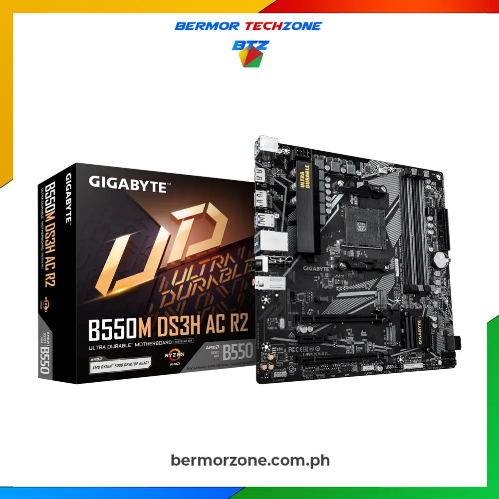 GIGABYTE B550M DS3H AMD B550 Socket AM4 Micro ATX DDR4-SDRAM Motherboard Gigabyte AMD B550M DS3H Micro-ATX Motherboard LN108440 | SCAN UK