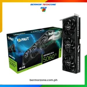 Palit GeForce RTX 5060 Ti Dual 8GB 128-bit GDDR7 Graphics Card (Copy)<ul>
 	<li class="" data-start="133" data-end="146">
<p class="" data-start="135" data-end="146">8GB GDDR7</p>
</li>
 	<li class="" data-start="147" data-end="175">
<p class="" data-start="149" data-end="175">128-bit memory i<a href="https://bermorzone.com.ph">nterface</a></p>
</li>
 	<li class="" data-start="176" data-end="195">
<p class="" data-start="178" data-end="195">4608 CUDA Cores</p>
</li>
 	<li class="" data-start="196" data-end="219">
<p class="" data-start="198" data-end="219">2407 MHz Base Clock</p>
</li>
 	<li class="" data-start="220" data-end="248">
<p class="" data-start="222" data-end="248"><strong data-start="222" data-end="246">2573 MHz Boost Clock / 2632 MHz Boost Clock  (OC)</strong></p>
</li>
 	<li class="" data-start="249" data-end="273">
<p class="" data-start="251" data-end="273">28 Gbps Memory Clock</p>
</li>
 	<li class="" data-start="274" data-end="303">
<p class="" data-start="276" data-end="303">448 GB/s Memory Bandwidth</p>
</li>
 	<li class="" data-start="304" data-end="316">
<p class="" data-start="306" data-end="316">PCIe 5.0</p>
</li>
 	<li class="" data-start="317" data-end="354">
<p class="" data-start="319" data-end="354">3x DisplayPort 2.1b, 1x HDMI 2.1b</p>
</li>
 	<li class="" data-start="355" data-end="404">
<p class="" data-start="357" data-end="404">Max Resolution: 4K @ 480Hz / 8K @ 120Hz (DSC)</p>
</li>
 	<li class="" data-start="405" data-end="440">
<p class="" data-start="407" data-end="440">DirectX 12 Ultimate, OpenGL 4.6</p>
</li>
 	<li class="" data-start="441" data-end="483">
<p class="" data-start="443" data-end="483">2-Slot Design, 262.1 x 126.3 x 40.1 mm</p>
</li>
 	<li class="" data-start="484" data-end="530">
<p class="" data-start="486" data-end="530">180W TDP | 8-pin x1 | 600W PSU Recommended</p>
</li>
</ul>