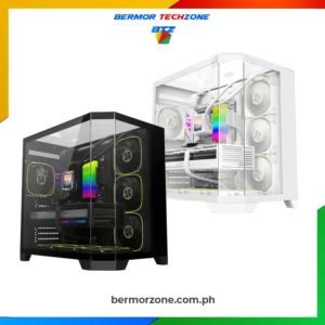 Coolman Zentra Luxe ATX Dual Chamber Case - Black | White