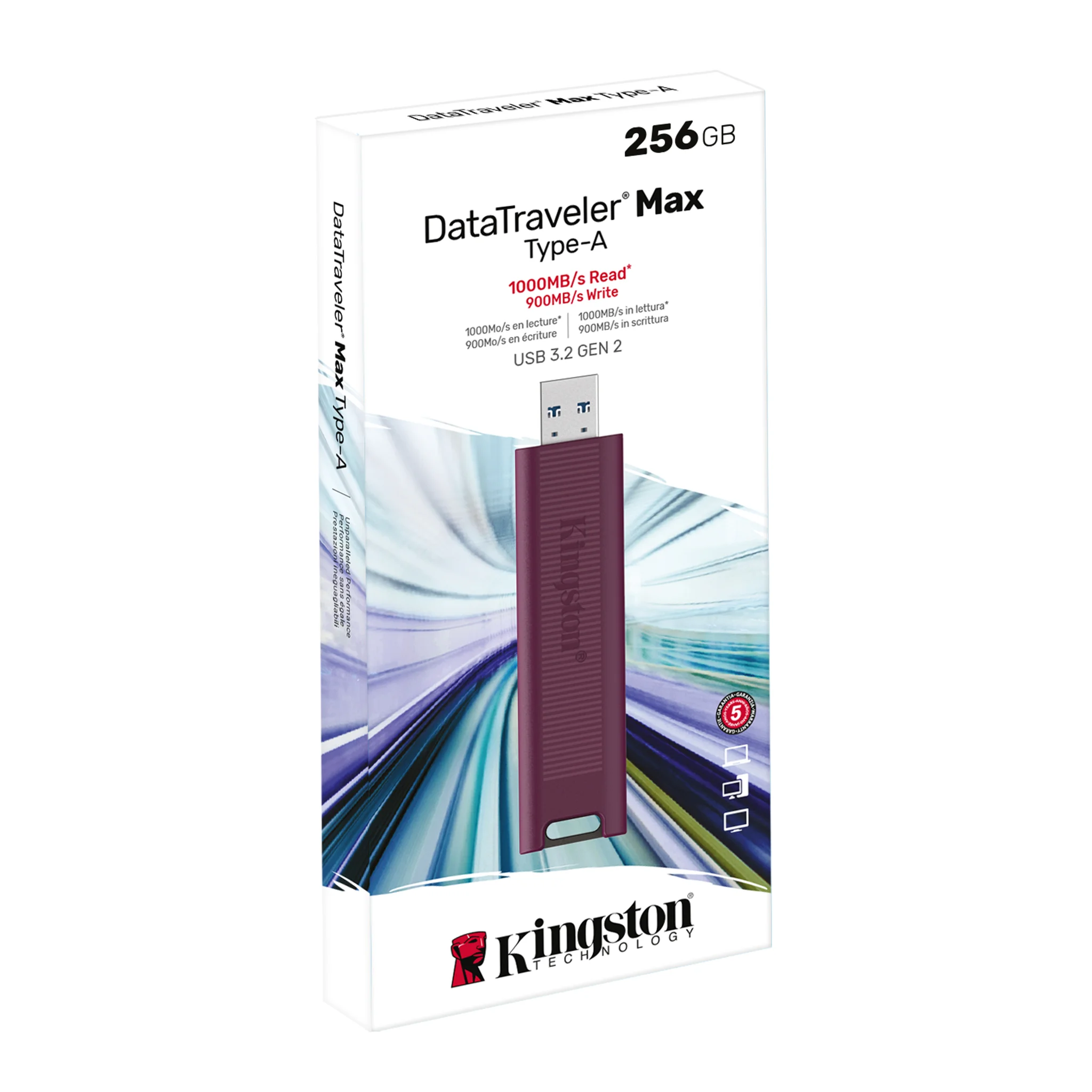 Kingston DataTraveler Max 256GB | 512GB | 1TB USB A 3.2 Gen 2 Series Flash Drive - Image 3