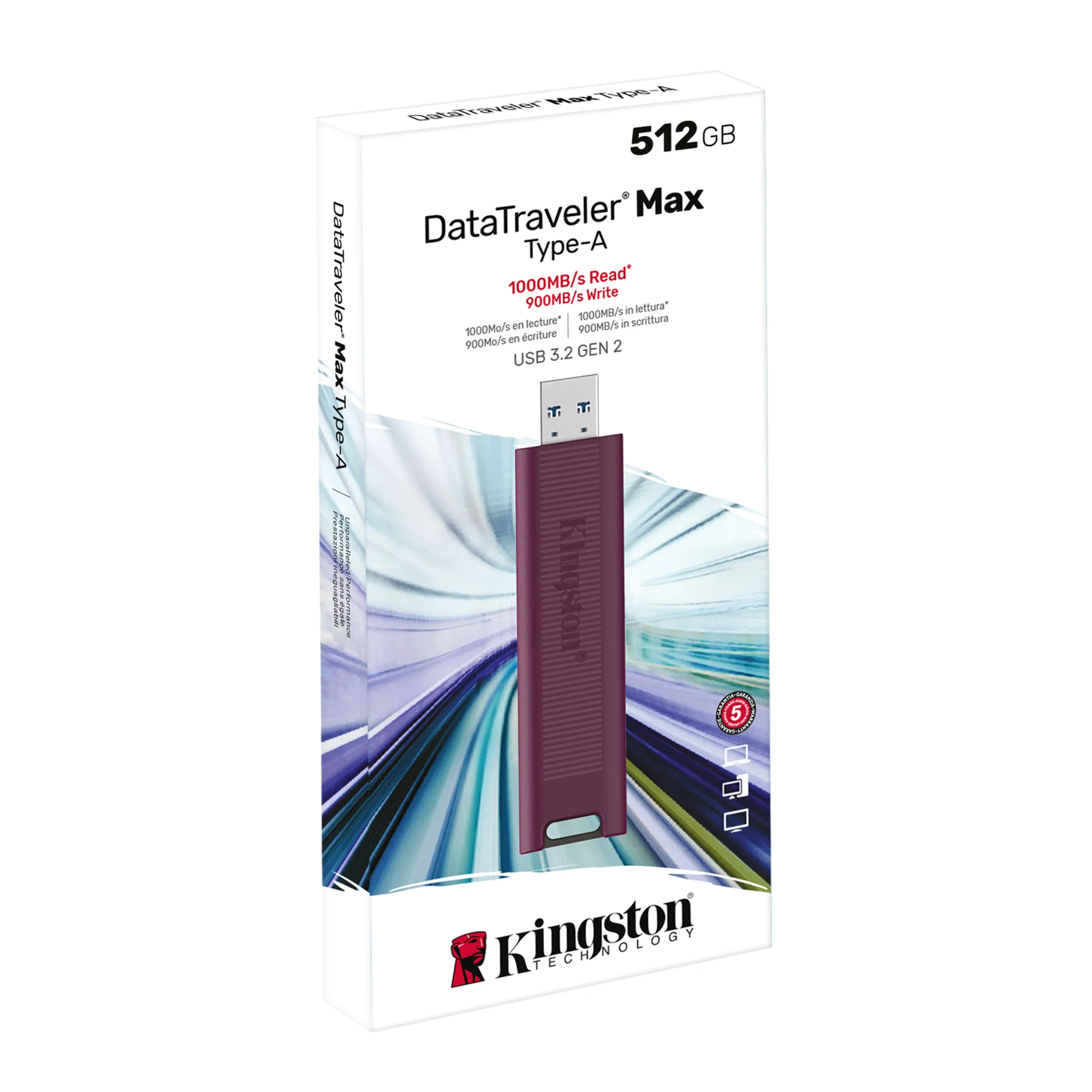 Kingston DataTraveler Max 256GB | 512GB | 1TB USB A 3.2 Gen 2 Series Flash Drive - Image 4