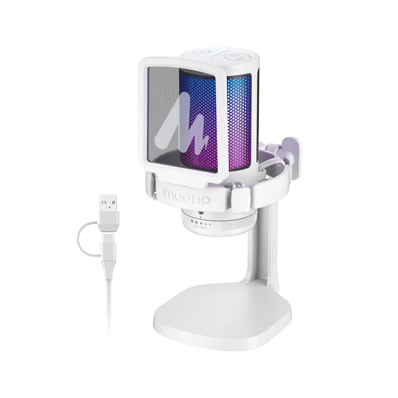 Maono DGM20 G USB Gaming RGB Microphone - White - Image 2