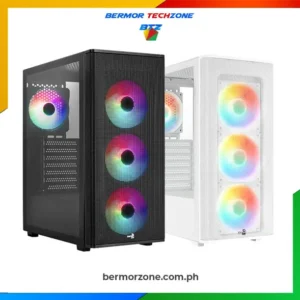 AeroCool Designer Mid Tower ATX PC Case - Black | White