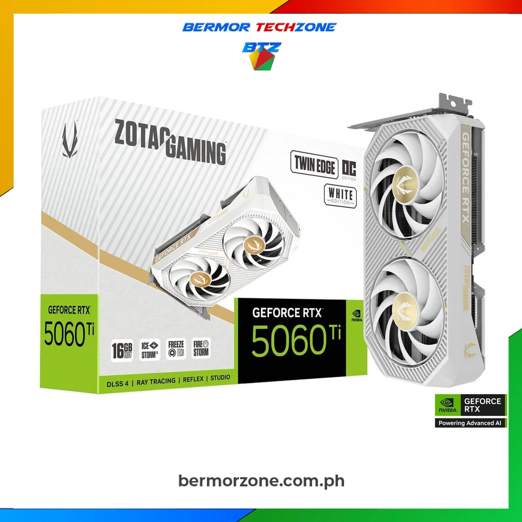 Zotac GeForce RTX 5060 Ti 8GB | 16GB Twin Edge OC White Edition GDDR7 128-bit Graphics Card